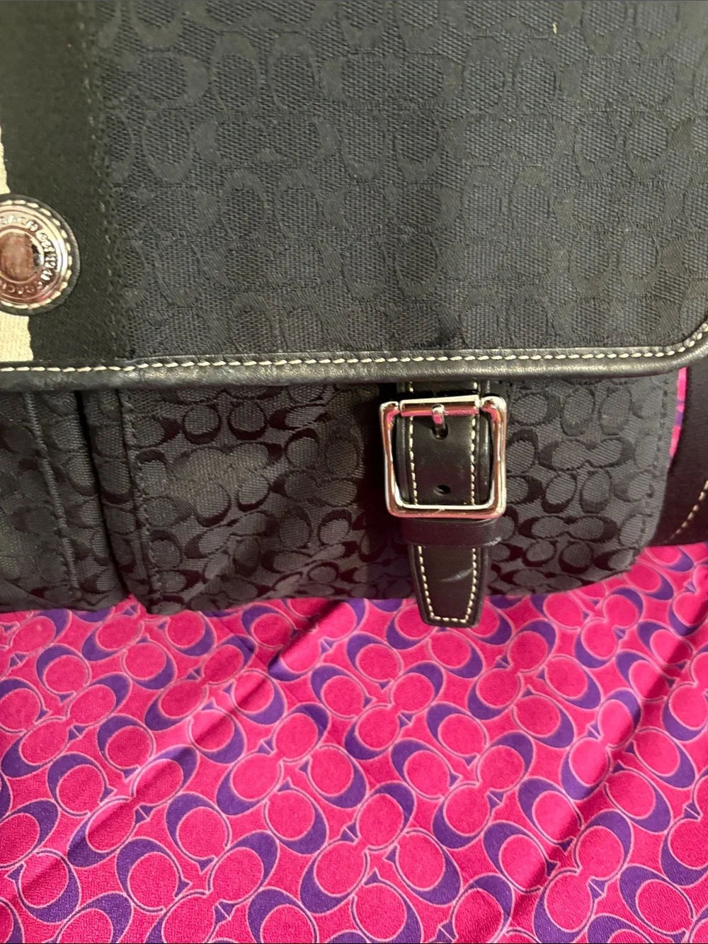 Coach Signature Jacquard Messenger Bag